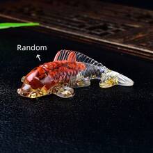 1 件水晶原石和环氧树脂鱼饰品 - 可爱的锦鲤雕像、创意家居装饰、办公桌面和汽车配件、独特的节日礼物 - 彩色 - 查看 17