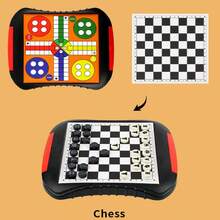 磁性折叠便携式飞行棋国际象棋五子棋跳棋智力游戏亲子互动益智玩具培养宝宝思维能力 - 彩色 - 查看 8