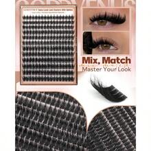 Manga Las Clusters Wit Spikes Wispy Fluffy Cluster Eyelas Extensions Anime Eyelases Clusters Reusable F Mink Fairy Indidual Las Extension D Curve 1218mm 204 Pieces - 黑色 - 查看 6