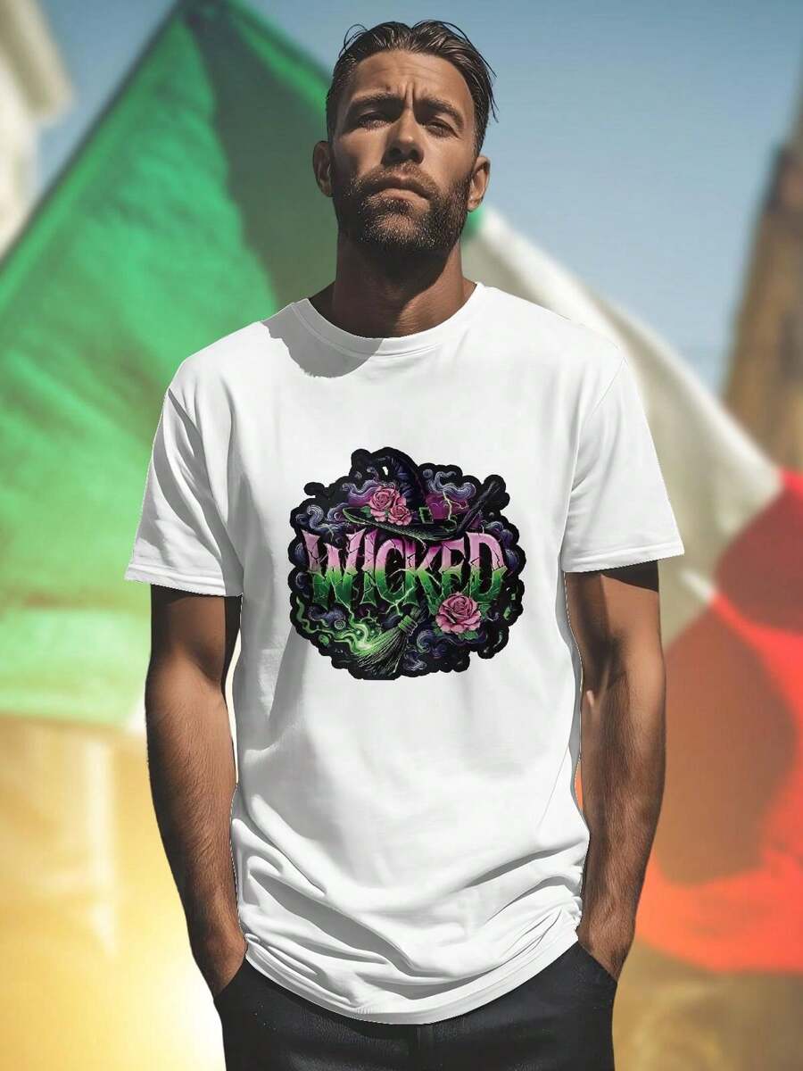 WICKED T Shirt Uomo Moda Estiva Traspirante Manica Corta Casual Elegante Comfort Top  Acquista Ora Offerta Speciale