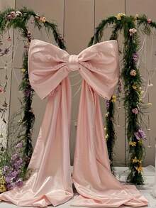 1 件巨型蝴蝶结装饰品，适用于生日派对背景、房间墙面装饰、超大丝带悬挂装饰、礼品墙面装饰、拍照道具，非常适合新娘送礼会、婚礼派对、圣诞节装饰、圣诞家居礼物、圣诞装饰 - 彩色 - 查看 1