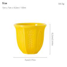 Cốc cà phê/matcha gốm sứ Ả Rập nhiều màu sắc 180ml/250ml - Cốc dập nổi hình hoa tulip, đồ dùng uống kiểu Bắc Âu, lý tưởng để phục vụ espresso, matcha và trà. - Nhiều màu - Xem 24