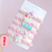 Sanrio 3pcs Sanrio Cartoon Hair Scrunchies/Headbands - Hello Kitty, My Melody, Black Cat, Cute & Sweet Hair Accessories Designed For Women, Suitable For Halloween, Christmas, Birthday, Gifts For Girlfriends, Couples, Friends