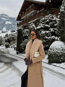 Damen Langarm Patchwork sexy elegante Retro Palast Stil Mantel Jacke, Herbst/Winter