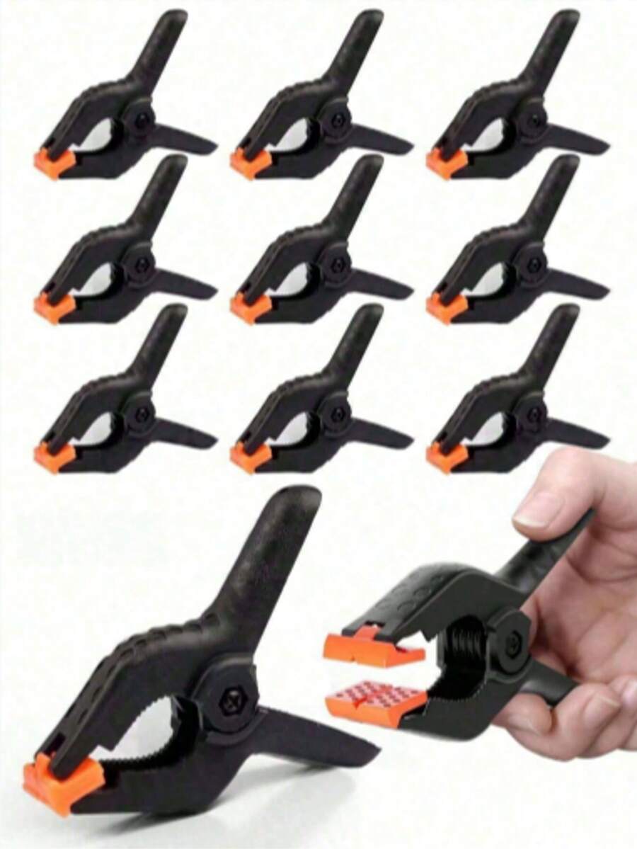 3Inches Large Heavy Duty Clamps, Woodworking Tools, Handheld Clips For Home Use, Spring Clamp, Powerful Clip For Fixing, Tools For Men - Black - View 1