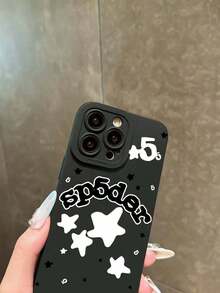 Spiderweb & English Letter Star Graphic Pattern Fashion Phone Case Compatible With IPhone Apple 16 Pro Max, 14, 13, 12, 11 Pro Max, XS Max, X, XR, 8, 7, 6S, Plus, Mini And Galaxy A13 4G, S21 FE 5G, A15, A21S, A34, A12, A50, S21, A71 Anti-Drop Mobile Phone Cover, Suitable As Birthday Gift, Girlfriend, Boyfriend Or Self-Use Waterproof Shockproof Scratch Resistant - 款式8(1pc) - 查看 4