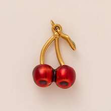1pcINS Cute And Fashionable Stainless Steel Exquisite Cherry Underwear Top Boxing Gloves Mushroom Strawberry Cat Dog DIY Pendant, Plated With 18K Gold, Not Easy To Oxidize, Suitable For Wife And Mother To Freely Match - Multicolor - View 14