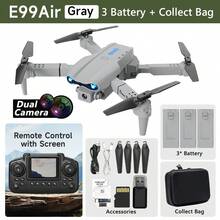 AXNEN 2026新款E99 AIR四轴飞行器无人机，配备双摄像头、2.4G FPV实时图传、一键降落、光流悬停、360°翻转，适合初学者，是万圣节、圣诞节和其他节日的完美礼物。 - 彩色 - 查看 16