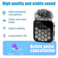 Wireless Lavalier Microphone Compatible With Iphone IPad TypeC Lapel Mics Plug-Play 2.4G Ultra-Low Delay Built-In Noise Reduction Chip 8H Working Time For Video Recording Interview Podcast Vlog - Black - View 4