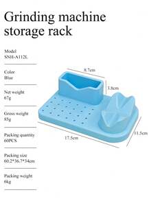 1 قطعة رف تنظيم مثقاب الأظافر من البلاستيك باللون الأبيض/الوردي/الأسود/البنفسجي/الأزرق، بتصميم ياباني من الخشب لتخزين وعرض أدوات مثقاب الأظافر على المكتب مع تصميم مانع للانزلاق، مناسب لصالون الأظافر