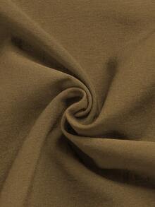 新款纯色春夏秋季单肩高领长袖上衣 - 駝色 - 查看 5