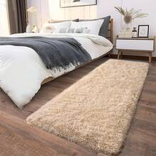 Alfombras suaves para dormitorios y pasillos, alfombra de área beige esponjosa de 2x6, antideslizante para junto a la cama en el dormitorio, alfombra larga y peluda para la sala de estar de la guardería - Naranja - Ver 7
