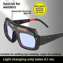 1pc Auto-Darkening Welding Glasses, Welding Face Mask, Welder Argon Arc Welding Safety Glasses, Anti-Glare