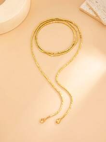 1pc Bohemian Asymmetrical Cube CCB Tassel Fashionable Y-Necklace, Luxurious & Versatile Jewelry Necklace Gift For Women, Suitable For Daily, Festival, Party (Multiple Wearing Ways)