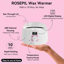37PCS Digital Wax Warmer Kit With 6 Wax Beans, 10 Tools, Pre & After Wax Wipes – At-Home Hair Removal For Face, Arms, Legs, Bikini & Underarms - EU E Type Plug(220-240V) - View 7