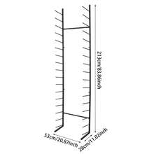 17-Tier Wall Mounted Blueprint Storage Rack For Organizing Drawings And Posters, Durable Iron Construction With Tilted Rods For Easy Access And Modern Aesthetic - Black - View 2