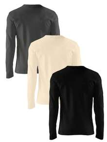 3pcs Boys & Teens Students Casual Printed Crew Neck Long Sleeve T-Shirts, Spring/Autumn - Multicolor - View 6