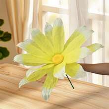 Decoraciones florales gigantes: hermosas margaritas artificiales como accesorios para fotos, ideales para decoraciones de bodas y proyectos de bricolaje en casa. - Amarillo - Ver 5