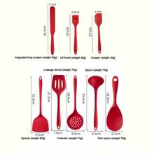 8 قطع مجموعة أدوات المطبخ السيليكون، مجموعة أدوات الطهي غير لاصقة تشمل ملعقة الحساء وملعقة الأرز