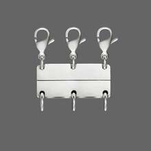 1pc Magnetic 3-Layer Gold & Silver Necklace Clasp, Used For Necklace Layering Separator And Extension