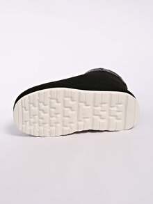 Damen Schwarze Mode Schneestiefel, flache warme Winterschuhe, kurze Winterstiefel