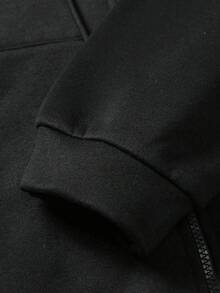 Conjunto de sudadera con capucha y pantalón de chándal con estampado de unicolor de estilo callejero de moda para hombres