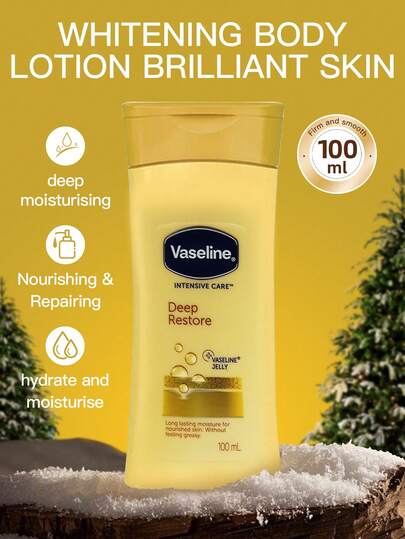 Vaseline 1瓶100毫升凡士林燕麦润肤乳，舒缓修护保湿，蕴含微晶冰霜和燕麦提取物，清爽不油腻，适合秋冬季干性及敏感性肌肤。