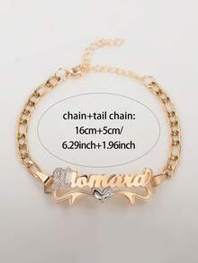 定制双层双色英文字母手链，带首字母刺绣和花卉镂空设计。可定制文字标签花朵手链，适合送给女友、妈妈、家人、朋友、女儿，适用于周年纪念、生日、日常佩戴、舞会、母亲节、情人节、毕业典礼、婚礼、派对，银色、金色，时尚、复古、简约、男女通用、休闲，适合送给他的理想礼物，适合送给她的理想礼物，学校用品，返校，学校礼物，办公室，学校，教室，教师礼物，大学，同事，宿舍，老师，男孩和女孩，青少年，初中生，中学生，高中生，大学生，大学生，大一，大二，低年级