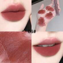 1pc Gege Bear Glossy & Matte Finish Lip Gloss, 5 Color Options, Long-Lasting, Moisturizing, Velvet Texture, Brightening