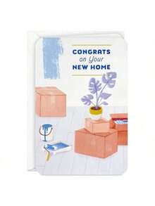 New Home Greeting Card Boxes Paint And Plants Housewarming Card For Friends Siblings Coworkers Relatives