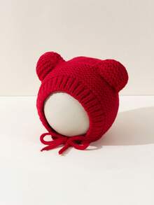 1pc Super Cute Earflap Beanie Hat, Adorable For Toddler Boys And Girls, Autumn/Winter - Knitted Hat - View 10