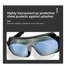 1pc Auto-Darkening Welding Glasses, Welding Face Mask, Welder Argon Arc Welding Safety Glasses, Anti-Glare