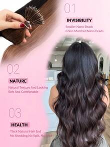 50 Peças Extensões de Cabelo Humano com Anéis Nano, 0,7g/Fio, Micro Links Loiros Retos Pré-Colados, Aplique de Cabelo Feminino, Material de Cabelo Natural, Fácil de Instalar, Acessórios de Cabelo, Extensões de Cabelo Humano com Luzes, Essenciais para Feriados, Festivais, Halloween, Natal, Escola, Festa, Casamento, Uso Diário, para Todas as Pessoas e Mulheres, Noiva