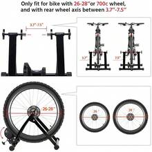 Magnetic Bike Trainer Stand Indoor Magnet Steel Bike Exercise Trainer Stand Resistance Stationary Bike Trainer W/Front Wheel Support And Quick Release Skewer For 26in-28in, 700C Wheels
