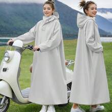 Płaszcz przeciwdeszczowy z kapturem unisex, odpowiedni do jazdy na rowerze na świeżym powietrzu, motocyklu, roweru, pieszych wędrówek, całkowicie wodoodporny, na deszczową pogodę