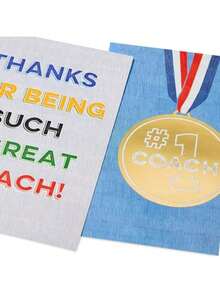 Thank You Cards With Envelopes For  Number 1  Medal 8Count