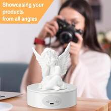 1pc Mini AI Electric Rotating Display Stand, Adjustable Speed, Cute Solid Display Platform, Rotating Base Suitable For Photography, Live Streaming And Product Display, With Forward And Reverse Function, Can Be Used For Model Display - Multicolor - View 11