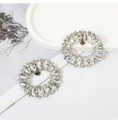 New Detachable Shoe Decoration Accessories Metal Artificial Crystal Shoe Buckle Versatile Women's Shoes Shoe Flower High Heels Wedding Shoe Accessories