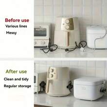 Bộ 5/8/12 dụng cụ quấn dây điện cho thiết bị nhà bếp không cần khoan - trắng - Xem 11