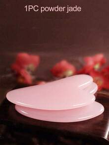 1PC Gua Sha Facial Tool Guasha Stone Scraping Massage Natural Jade Stone Gua Sha Massager Tool For Face Eye Neck Anti-Aging Slimming & Firming,Gua Sha Facial Tools, Jade Guasha Tool For Face & Eye Gua Sha Stone For Puffiness Reducing & Jawline Sculpting Face Stone Gua Sha Tools For Skin Care Woman GuaSha Stone Tool (Rose Quartz/Serpentine Jade)