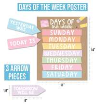 Classroom Calendar Set Bulletin Board Decor – School Calendar For Classroom Elementary & Preschool, Bulletin Board Decorations With Weather Chart & Seasons, Teacher Must Haves - Beige - View 3