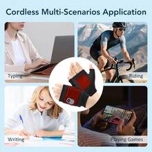 Hailicare USB充电式加热手套 - 3档可调节温度，数字显示，双面加热，高温保护 - 送给老人的理想圣诞礼物，暖手神器