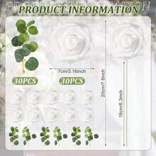 15 Pcs Metal Floral Centerpiece Table Decorations Hoop Centerpiece With Stand Gold Centerpieces For Table 15 Wooden Holders 30 Artificial Flowers 30 Leaves For Wedding DIY Craft Decor(12 Inch,White)Halloween - 粉色 - 查看 6