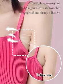 1/2片装女士隐形提拉胸贴，时尚胸部提拉胶带，适用于连衣裙或胸部塑形 - 彩色 - 查看 5