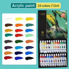 36色丙烯颜料套装，每瓶0.41液体盎司（12毫升），不褪色，色彩鲜艳，适合儿童、成人、艺术家，可用于画布、工艺品、木材绘画 - 是艺术家、学生、工艺品制作、DIY墙面和服装绘画的理想之选！