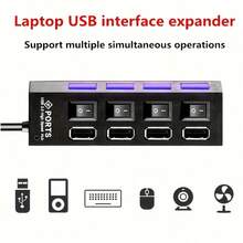 High-Speed USB 2.0 Hub - Extend The Connectivity Of Your Devices With 4/7 Ports, LED Indicator Switches, Compact And Lightweight Design For PCs And Laptops