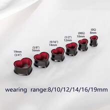 2pcs Stainless Steel Dual-Tone Heart Shaped Ear Gauges, Suitable For Various Ear Types, Ear Piercing Jewelry, Earrings, New Low Allergy Accessories, Gift For Women - Heart - View 11