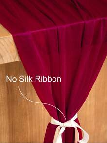 1pc/5pcs Set Burgundy Sheer Table Runner, DIY Sheer Curtain Fabric, Multipurpose For Wedding Party Room Decor, Birthday Decor, Romantic Wedding Ceremony Decor, Table Runner, Outdoor Wedding Decor, Bridal Shower Decor - Burgundy - View 10