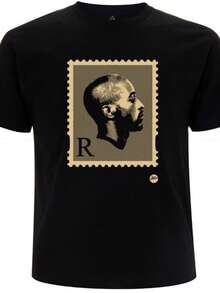 RAKIM 'R' Hip-Hop Stamp T-Shirt - màu đen - Xem 1