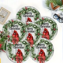 2 Stücke/4 Stücke/6 Stücke Weihnachtsmotiv bedruckte Diatomeen-Tischsets, Weihnachtsdekoration, geeignet für Esstisch, Kaffeebar, ganzjährige Dekoration, waschbare Tischsets, Raumdekoration, Untersetzer, Abtropfmatten, Küchen- und Esszimmer-Tischsets, Innen- und Außendekoration für Partys, Heimdekoration, ideales Geschenk - Verschiedenfarbig - Übersicht 14